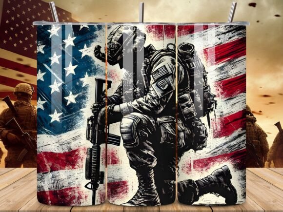 Download USA Military 20 Oz Tumbler Wrap PNG - Military Collection