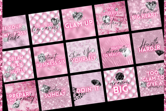 Download 30 Day Pink Glam Social Media Content - Media content Collection