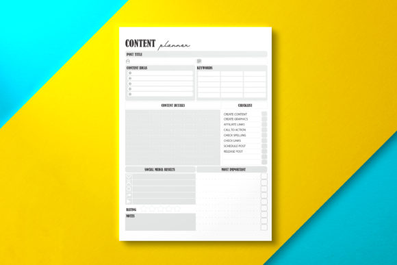 Download Social Media Content Planner, KDP - Media content Collection