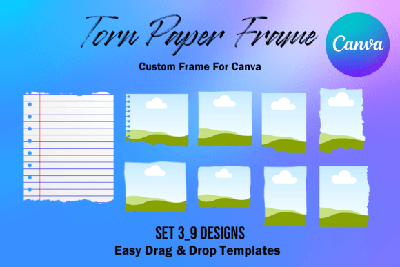Download Torn Paper Ripped Canva Frame Template - Premium Resources
