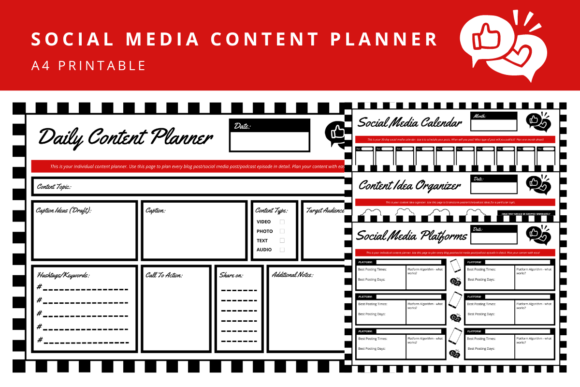 Download Social Media Content Planner Printable - Media content Collection