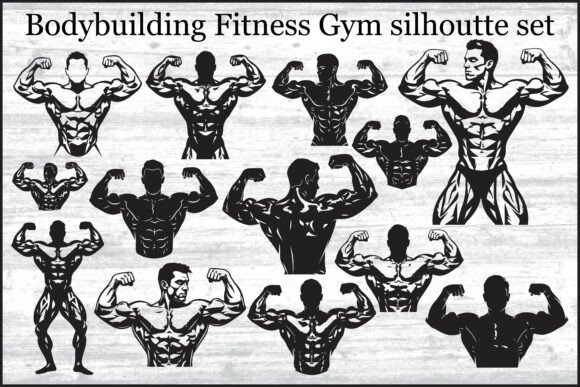Download Bodybuilding Fitness Gym Silhouette - Bodybuilding Collection