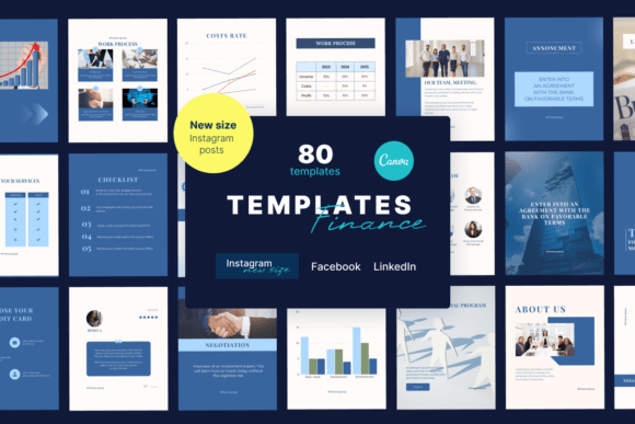 Download Finance Canva Templates Bundle - Canva templates Collection
