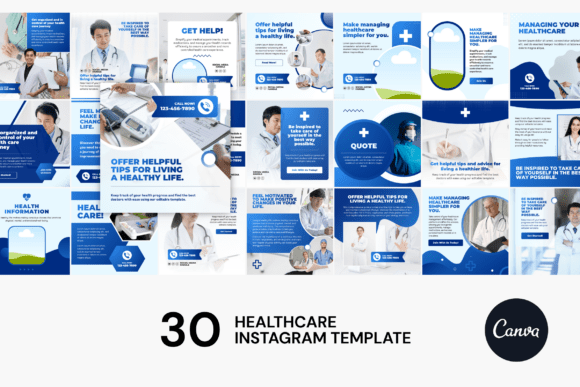 Download Healthcare Instagram Canva Templates - Canva templates Collection