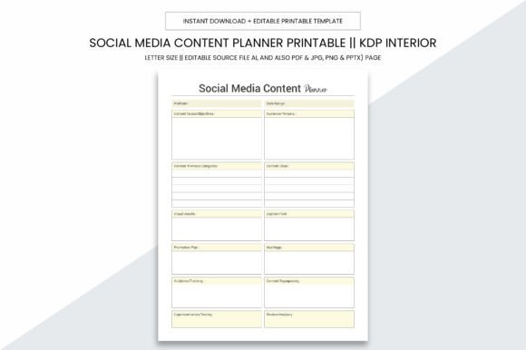 Download Social Media Content Planner Kdp Notes - Media content Collection