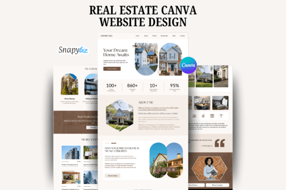 Download Real Estate Website Canva Templates - Canva templates Collection