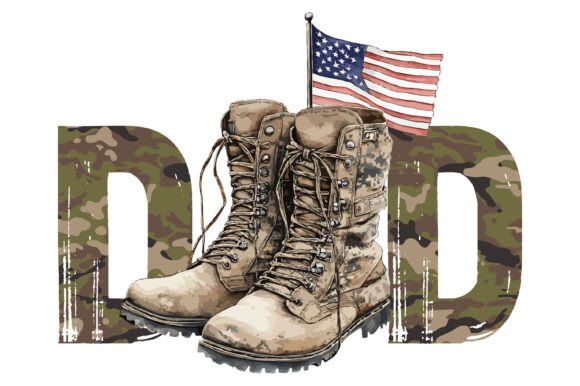 Download Military Dad Tribute with Combat Boots - Military Collection