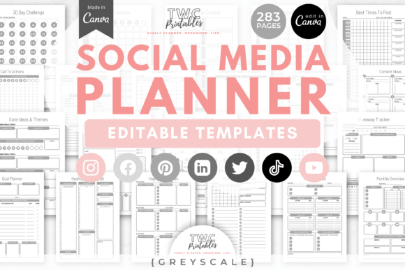 Download Social Media Planner Canva Templates 4 - Canva templates Collection