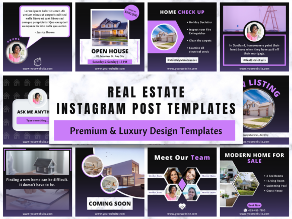 Download Real Estate Instagram Canva Templates - Canva templates Collection