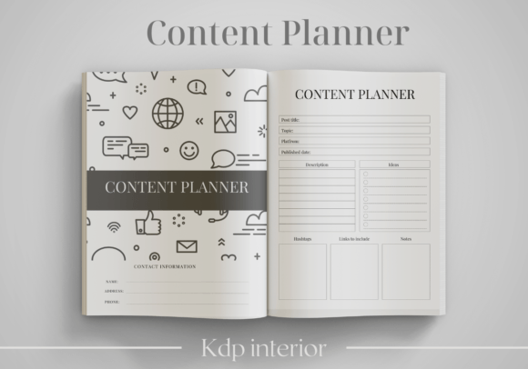Download Social Media Content Planner - KDP - Media content Collection